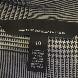 White House Black Market Monochrome Patterned Blouse